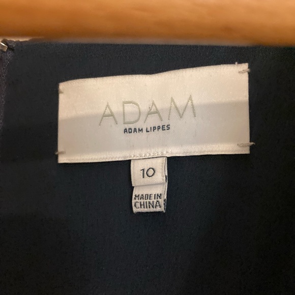 ADAM by Adam Lippes Slate Blue Dress with Pleats and Flair at Waist - Picture 4 of 17